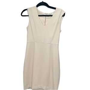 Honestee cream V neck dress • never worn • size S